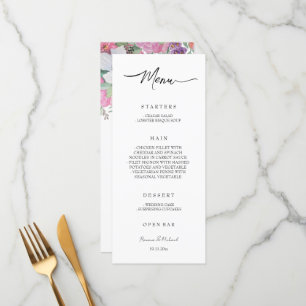 Boho Artistic Fairy Floral Garden Waterverf Menu