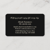 Boho Artistic Rose Meditative Business Card Visitekaartje (Achterkant)