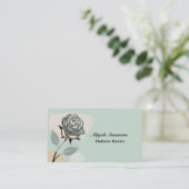 Boho Artistic Rose Meditative Business Card Visitekaartje (Staand voorkant)