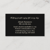 Boho Artistic Rose Meditative Business Card Visitekaartje (Achterkant)