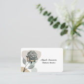 Boho Artistic Rose Meditative Business Card Visitekaartje (Staand voorkant)