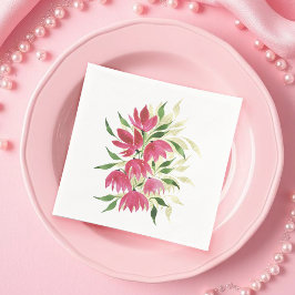 Boho Artistic Wildflowers Waterverf Servet