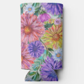 Boho Aster Bloemen Bloementuin Feestje Seltzer Blikjeskoeler (Achterkant)