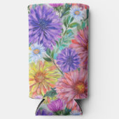 Boho Aster Bloemen Bloementuin Feestje Seltzer Blikjeskoeler (Voorkant)