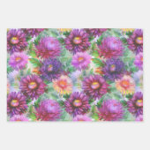 Boho Aster Bloemen Bloemstuk Inpakpapier Vel (Voorkant 2)