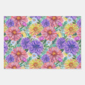 Boho Aster Bloemen Bloemstuk Inpakpapier Vel (Voorkant)