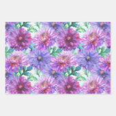 Boho Aster Flowers Floral Inpakpapier Vel (Voorkant 3)