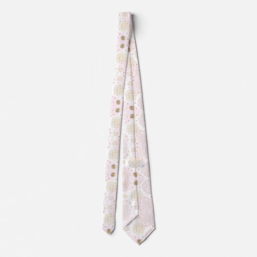 Boho Astrologie Goud Hemelpatroon Stropdas (Achterkant)