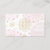 Boho Astrologie Goud Hemelpatroon Visitekaartje (Voorkant)