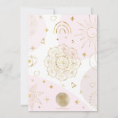 Boho Astrologie Gouden Hemels Patroon Kaart (Achterkant)