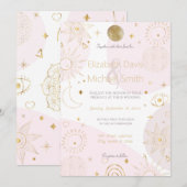 Boho Astrologie Gouden Hemels Patroon Kaart (Voorkant / Achterkant)