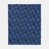 Boho Astrologie Sterrenbeeld patroon op blauw Fleece Deken (Voorkant)