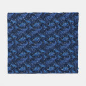 Boho Astrologie Sterrenbeeld patroon op blauw Fleece Deken (Voorkant (Horizontaal))