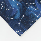 Boho Astrology Zodiac sign pattern on blue Fleece Deken (Hoek)
