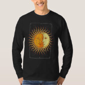 Boho Astronomy Celestial Body Sun Crescent Moon As T-shirt (Voorkant)
