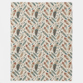 Boho Authentic Tribal Bold Etnische veren pijlen Fleece Deken (Voorkant)