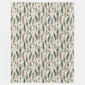 Boho Authentic Tribal Native Etnische Veren Pijl Fleece Deken (Voorkant)