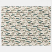 Boho Authentic Tribal Native Etnische Veren Pijl Fleece Deken (Voorkant (Horizontaal))