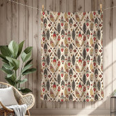 Boho Authentic Tribal Native Etnische Veren Pijl Fleece Deken