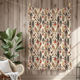 Boho Authentic Tribal Native Etnische Veren Pijl Fleece Deken