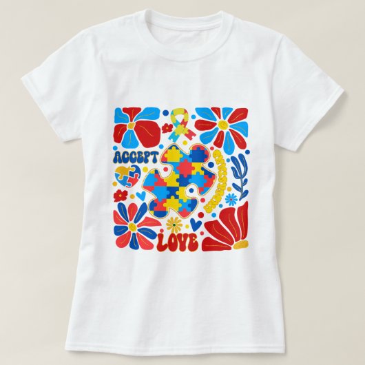 Boho Autisme Bewustzijn T-shirt (Design voorkant)