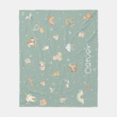 Boho Autumn Baby Shower Fleece Blanket Deken (Voorkant)