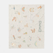 Boho Autumn Baby shower Fleece Deken (Voorkant)
