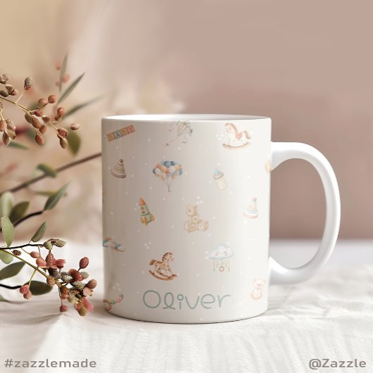 Boho Autumn Baby shower gepersonaliseerd Grote Koffiekop