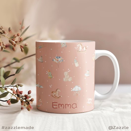Boho Autumn Baby shower gepersonaliseerd Grote Koffiekop