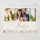 Boho Autumn | Beige horizontale foto dank u Briefkaart (Voorkant)