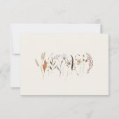 Boho Autumn | Beige Horizontale Menukeuze RSVP Kaartje (Achterkant)