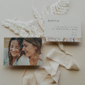 Boho Autumn Beige Vervaagd Foto Matron van Honor K Kaart