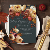 Boho Autumn Bloemen Thanksgiving Kaart