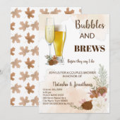 Boho Autumn Bubble & Brews Couples Shower Kaart (Voorkant / Achterkant)
