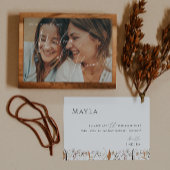 Boho Autumn Faded Foto Matron van Honor Kaart