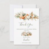 Boho Autumn Floral Arrangement Birthday Bedankkaart (Voorkant)