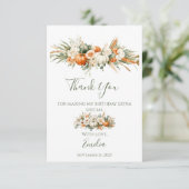 Boho Autumn Floral Arrangement Birthday Bedankkaart (Staand voorkant)