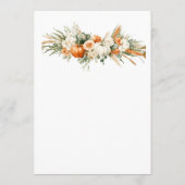 Boho Autumn Floral Arrangement menu (Achterkant)