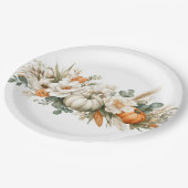 Boho Autumn Floral Arrangement Paper Plate Papieren Bordje (Gekanteld)