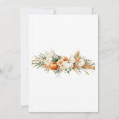 Boho Autumn Floral Arrangement Vrijgezellenfeest Kaart (Achterkant)