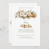 Boho Autumn Floral Arrangement Vrijgezellenfeest Kaart (Voorkant / Achterkant)