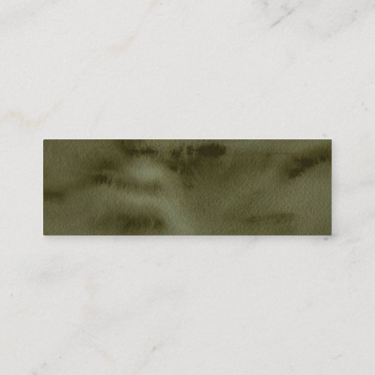 Boho Autumn Floral Bridal Registry Kaarten invoege Mini Visitekaartje (Achterkant)