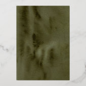 Boho Autumn Floral Lijst Wedding Folie Folie Uitnodiging (Achterkant)