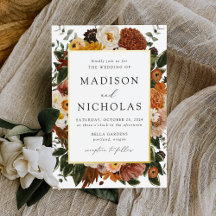 Boho Autumn Floral Lijst Wedding