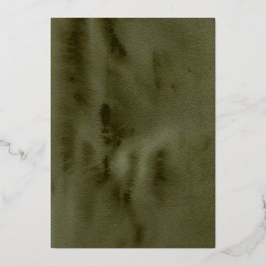 Boho Autumn Floral Lijst Wedding Folie Uitnodiging (Achterkant)