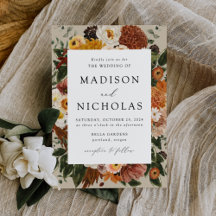 Boho Autumn Floral Lijst Wedding