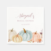 Boho Autumn Floral Pumpkin Vrijgezellenfeest Servet (Voorkant)