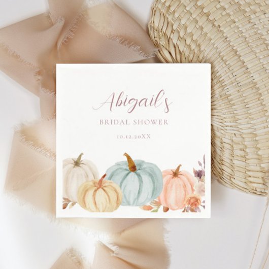 Boho Autumn Floral Pumpkin Vrijgezellenfeest Servet