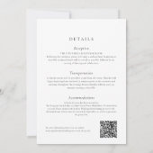 Boho Autumn Floral QR Code Wedding Invitation Kaart (Achterkant)