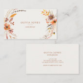 Boho Autumn Floral Visitekaartje (Voorkant / Achterkant)